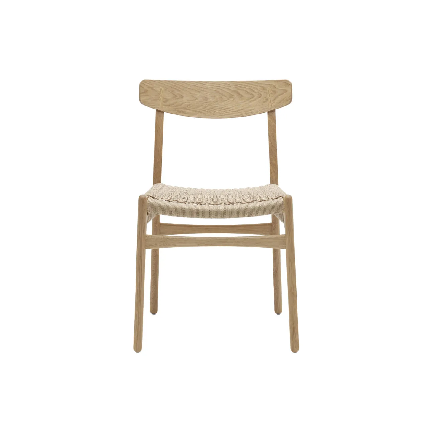 CH23 spisebordsstol, hvidolieret eg/natur