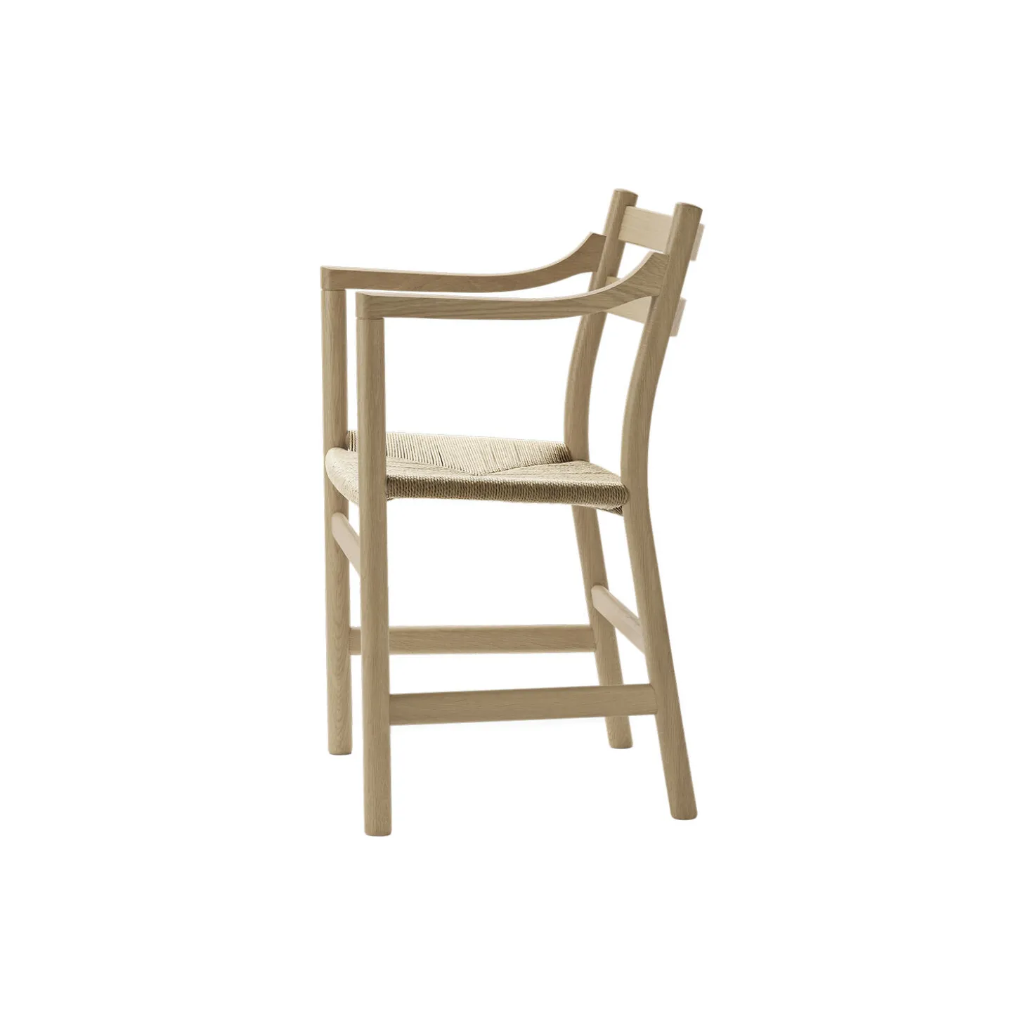 CH46 spisebordsstol, hvidolieret eg/natur