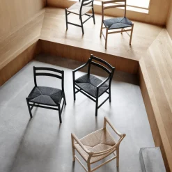 CH47 spisebordsstol, olieret eg/sort