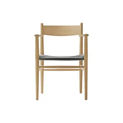 CH37 spisebordsstol, olieret eg/sort