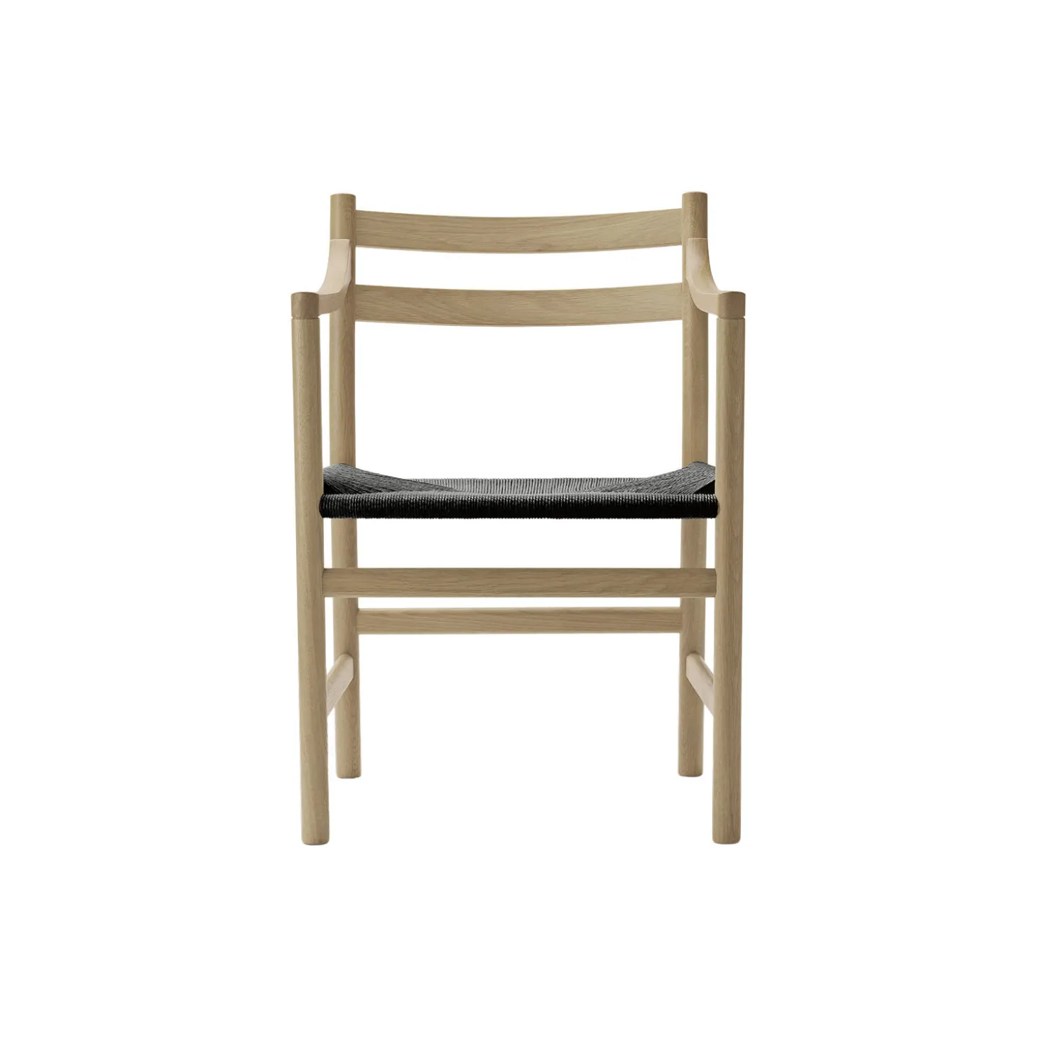 CH46 spisebordsstol, sæbebehandlet eg/sort