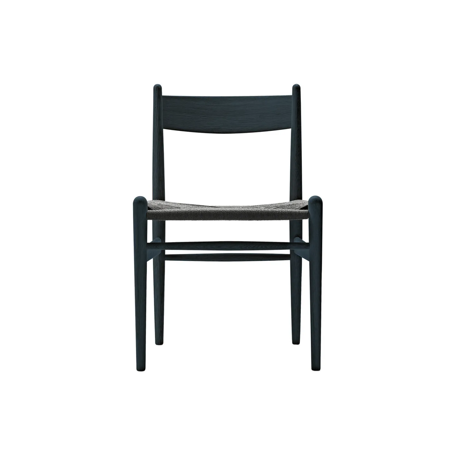 CH36 spisebordsstol, sortlakeret eg/sort