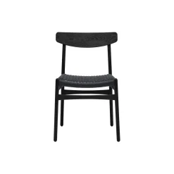 CH23 spisebordsstol, sortlakeret eg/sort