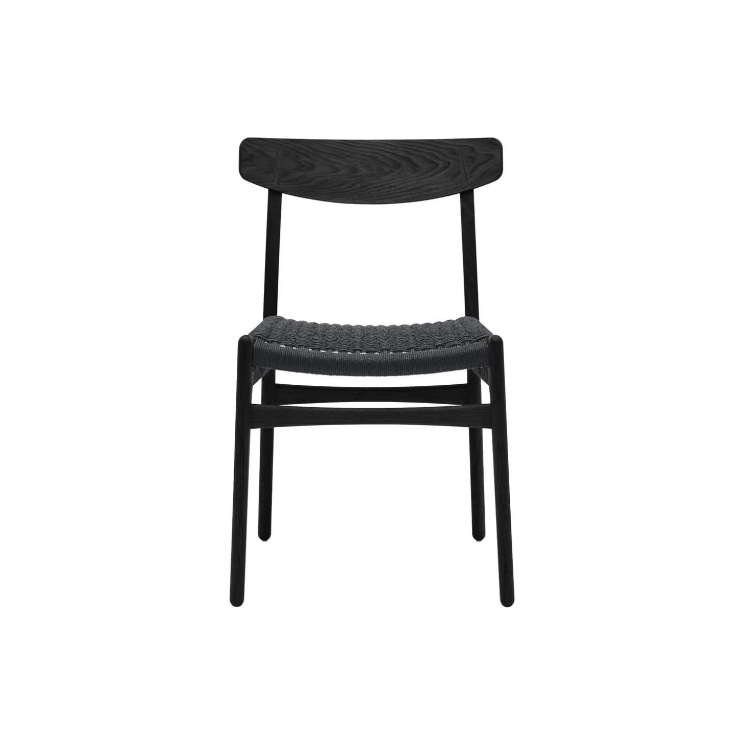 CH23 spisebordsstol, sortlakeret eg/sort