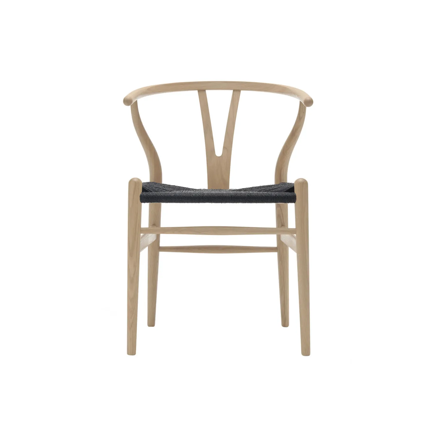 CH24 Y-stolen spisebordsstol, sæbebehandlet eg/sort