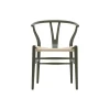 CH24 Y-stolen spisebordsstol, olive green/natur
