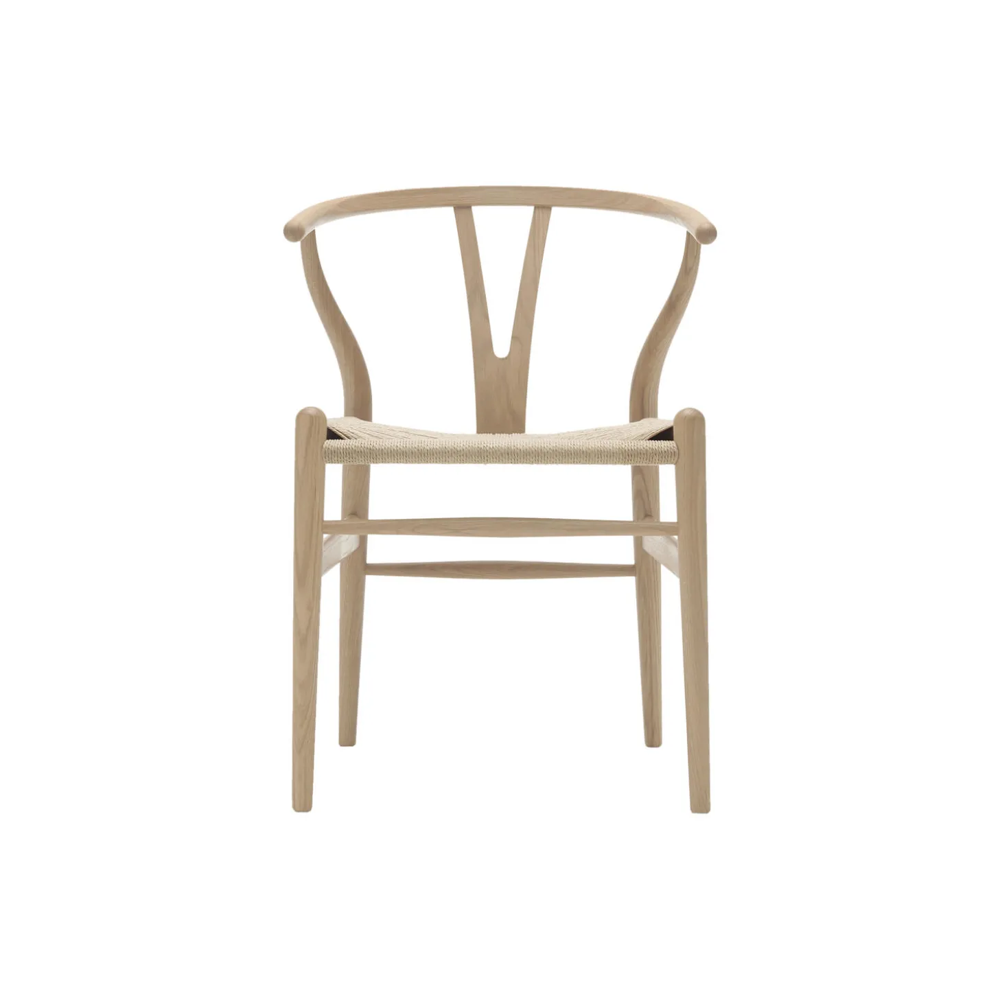 CH24 Y-stolen spisebordsstol, hvidolieret eg/natur