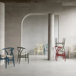 CH24 Y-stolen spisebordsstol, soft hollyhock