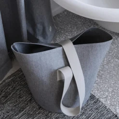 Chambray Shower Curtain, blue