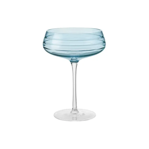 Champagne Coupe Triple Cut, blue