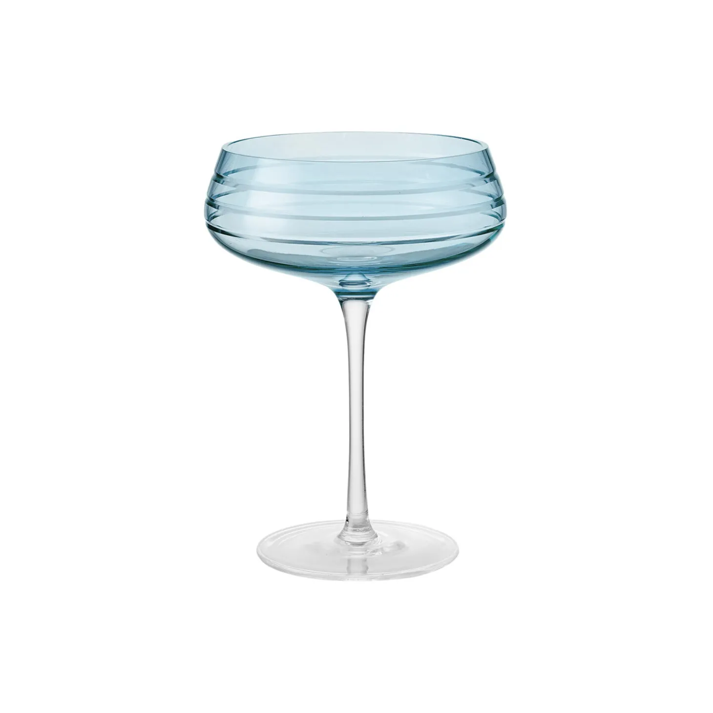 Champagne Coupe Triple Cut, blue