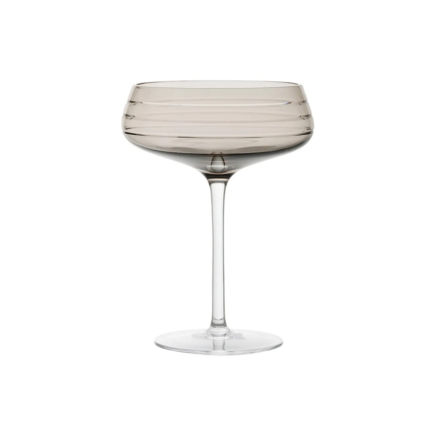 Champagne Coupe Triple Cut, smoke