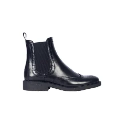 Chelsea læderstøvle, black/black