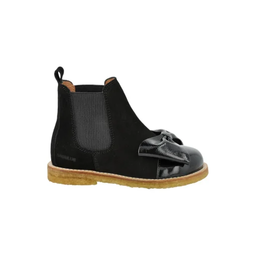 Chelsea støvle, black/black elastic