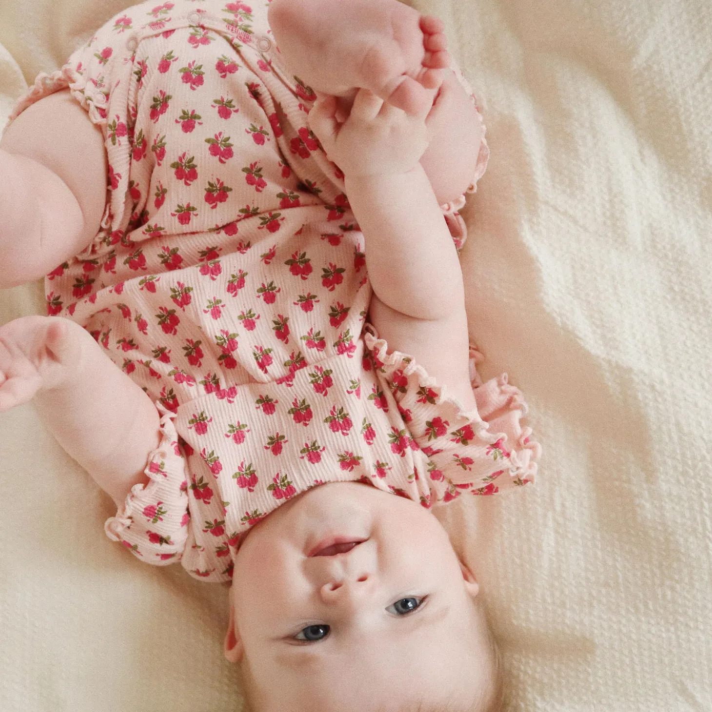 Chleo Frill Romper, rosie rose