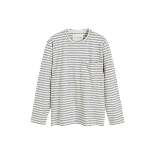 Circular Long Sleeve Melange, mix grey melange