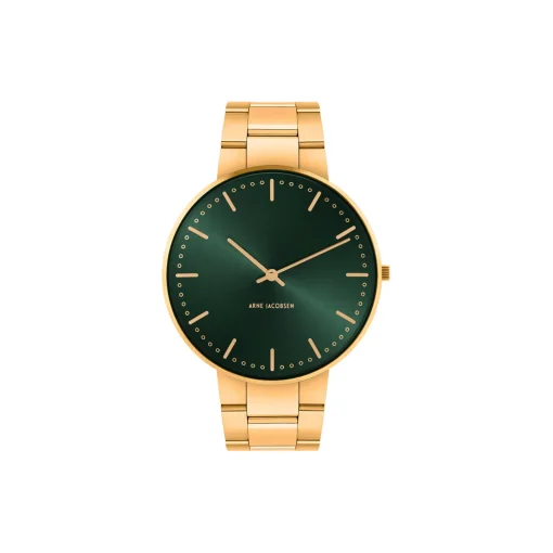 City Hall armbåndsur, green/gold/matt gold