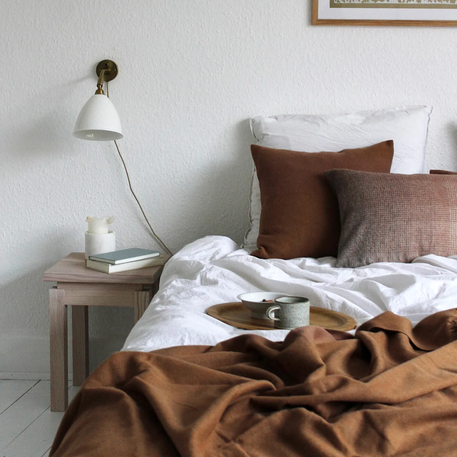 Classic pudebetræk, camel