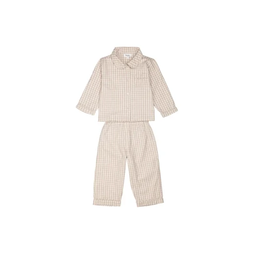 Classic Pyjamas, beige gingham