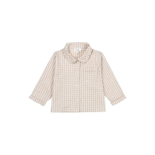 Classic Pyjamas, beige gingham