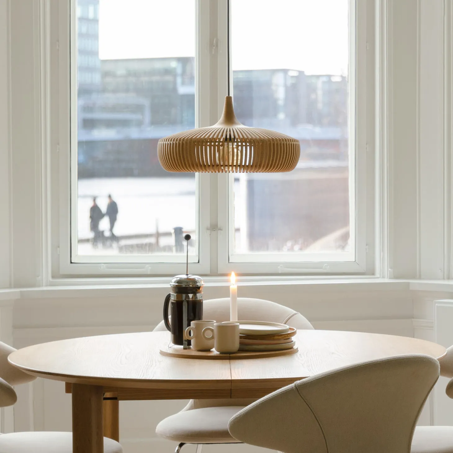 Clava Dine Wood Pendant, oak