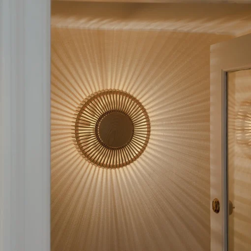 Clava Up Wood Wall/Ceiling Light, oak