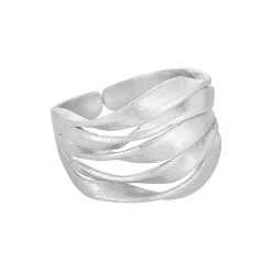 Cleo bred ring, sølvbelagt