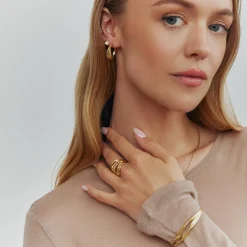 Cleo bred ring, sølvbelagt