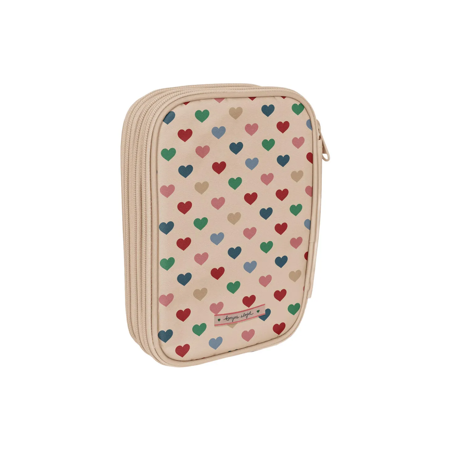 Clover Maxi Pencil Case, coeur colorè frappe