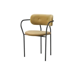 Coco Dining Armchair, Velvet 294/black matt