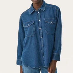 CollettePW Shirt, medium blue denim
