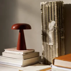 Como SC53 transportabel bordlampe, red brown