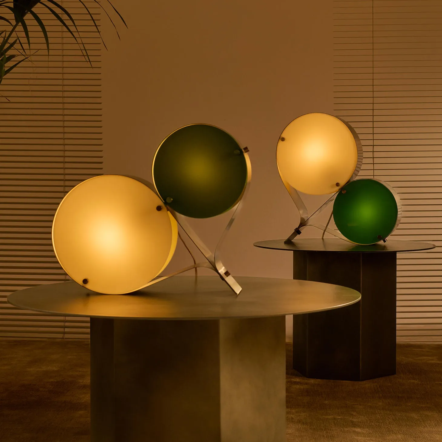 Coppia Table Lamp, ivory/clover