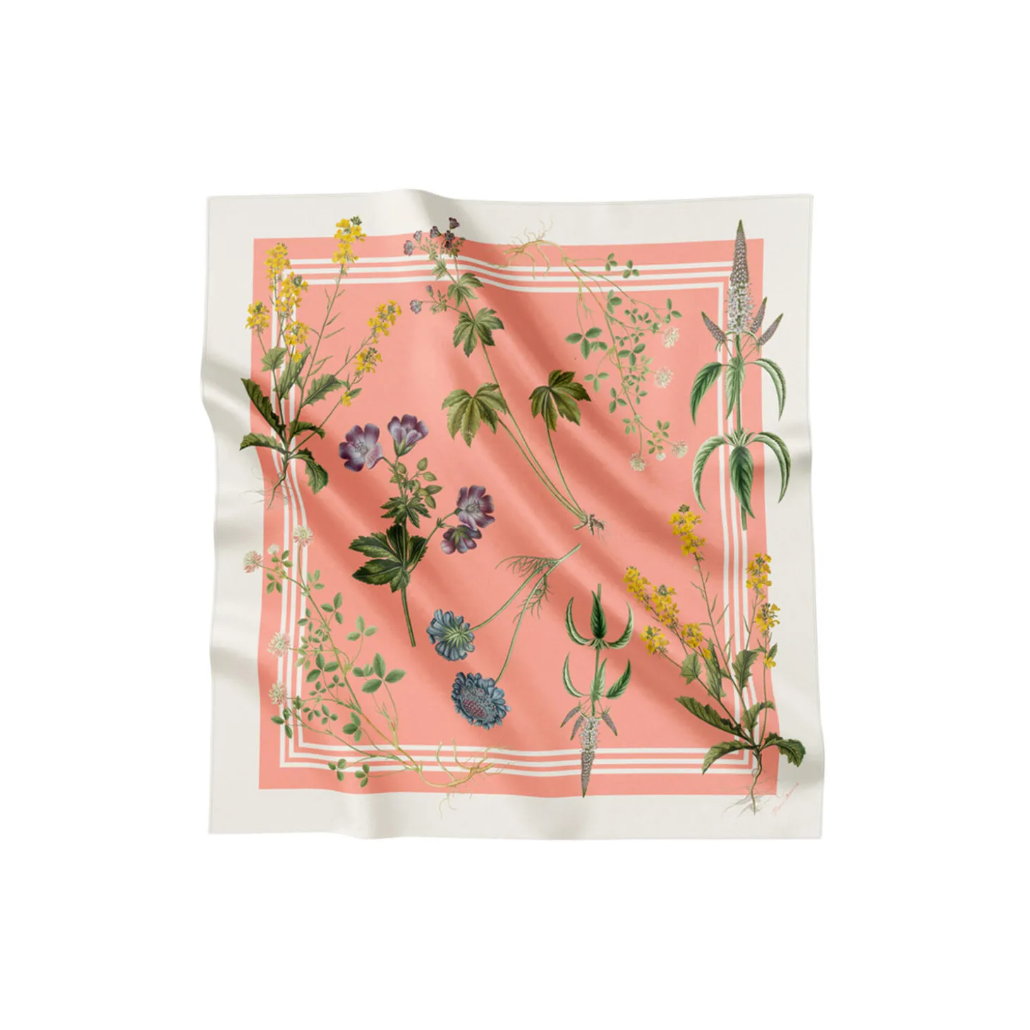 Coral Flora silketørklæde