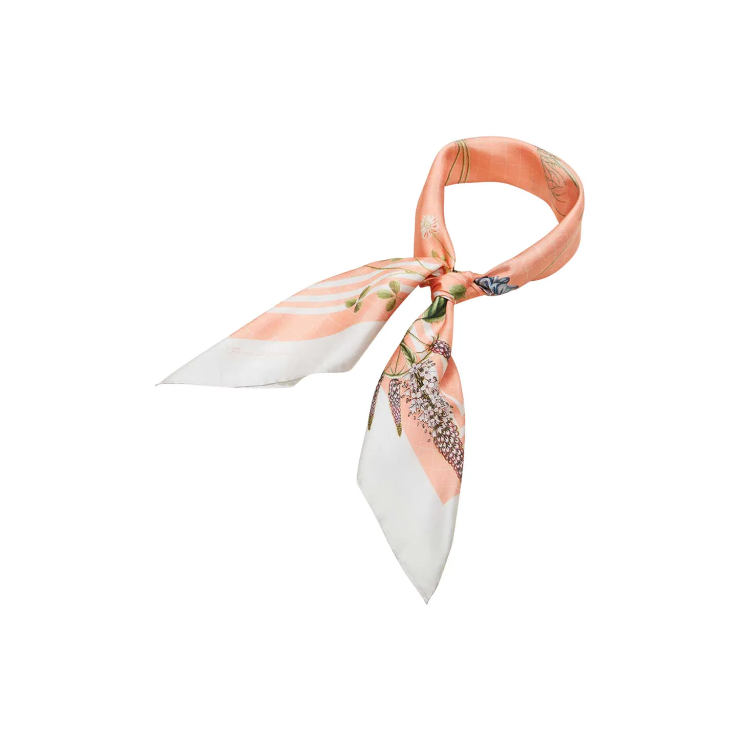 Coral Flora silketørklæde