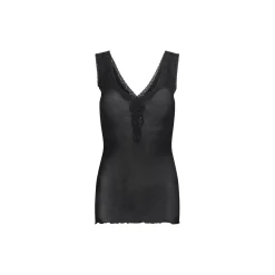 Cotton Lacey Top, black