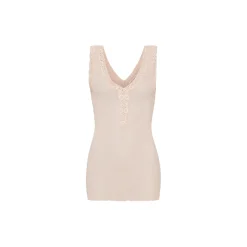 Cotton Lacey Top, rosie beige