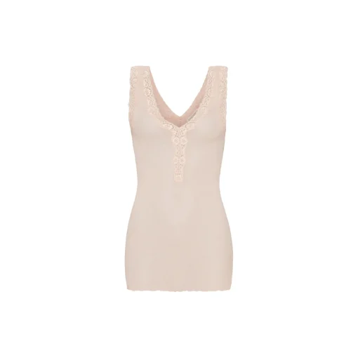 Cotton Lacey Top, rosie beige