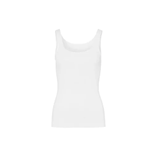 Cotton Seamless Tank Top, white