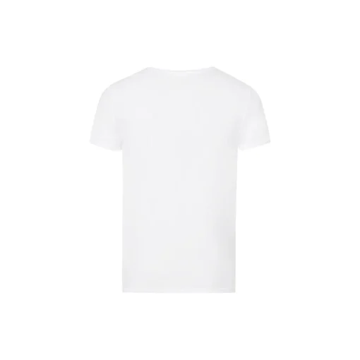 Cotton Superior SS Shirt V-Neck, white