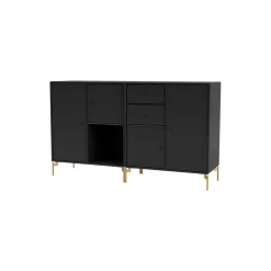 COUPLE bred skænk med ben i messing, 05 black
