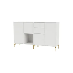 COUPLE bred skænk med ben i messing, 01 white