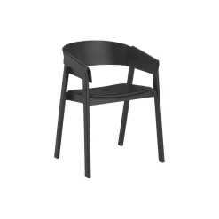 Cover Armchair, refine leather black/black