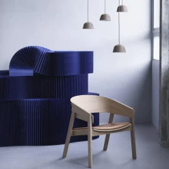 Cover Lounge Chair, refine leather cognac/oak