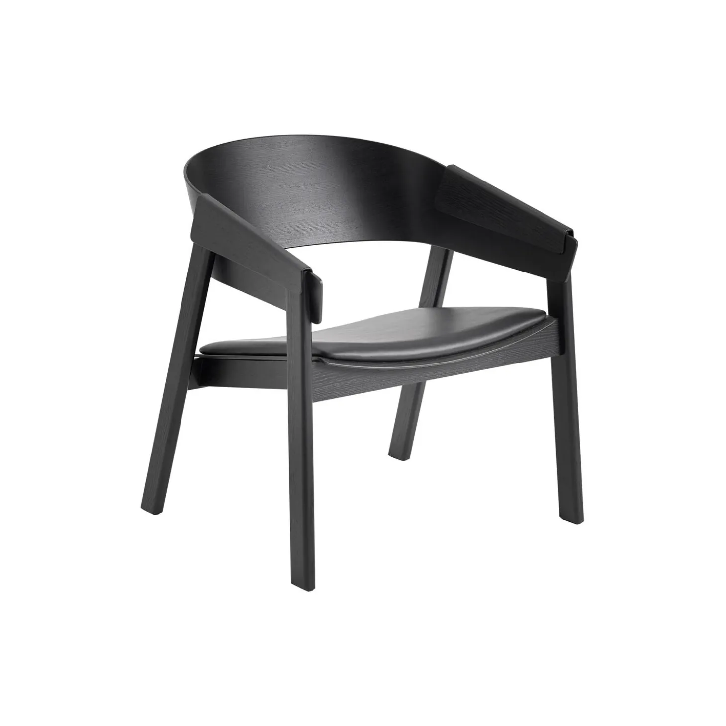 Cover Lounge Chair, refine leather black/black