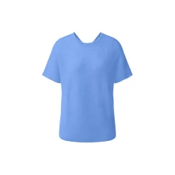 Crew Neck Shiny Yarn, palace blue