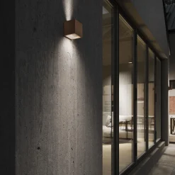 CUBE XL Up/Down væglampe, rust