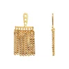 Dancing Chains Behind Ear Earring Single, gold