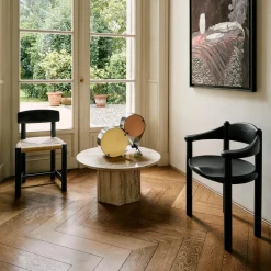 Daumiller Dining Armchair, brown/black pine