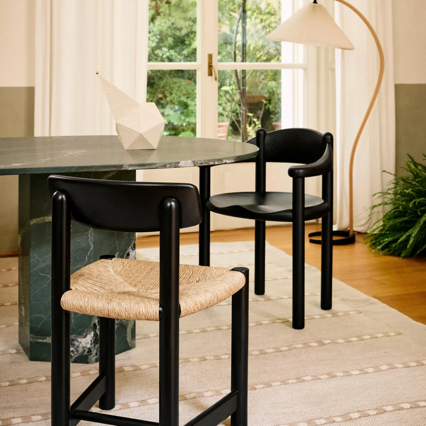 Daumiller Side Chair, brown/black pine